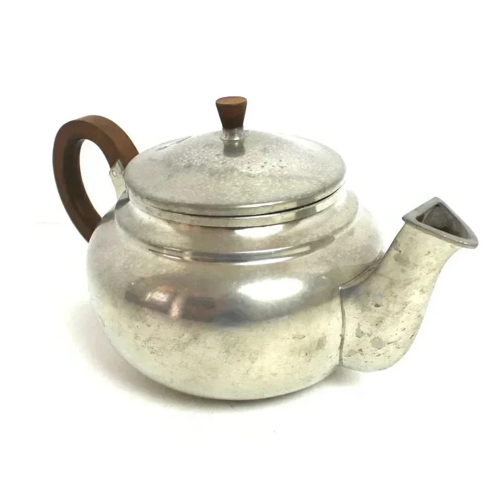 Vintage Tinn Norge Norway Norwegian Pewter Teapot